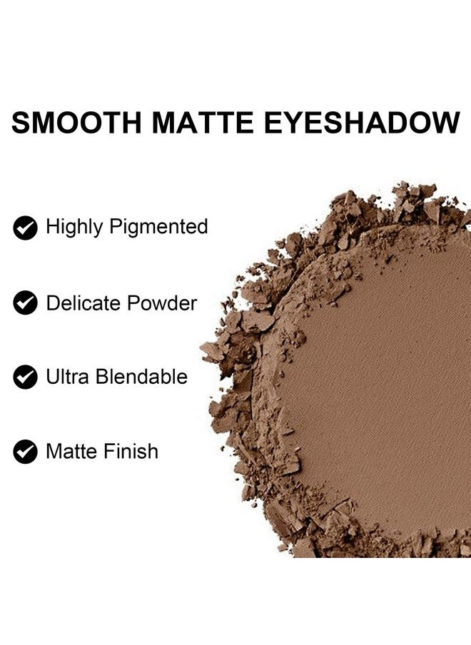Single Matte Eyeshadow, Cool Brown Coffee Eyeshadow, Ultra-Fine Lightweight, High Pigment, Long Lasting, Multiuse Blendable Eyeshadow And Brow Makeup, Korean Eyes Makeup, Mocha