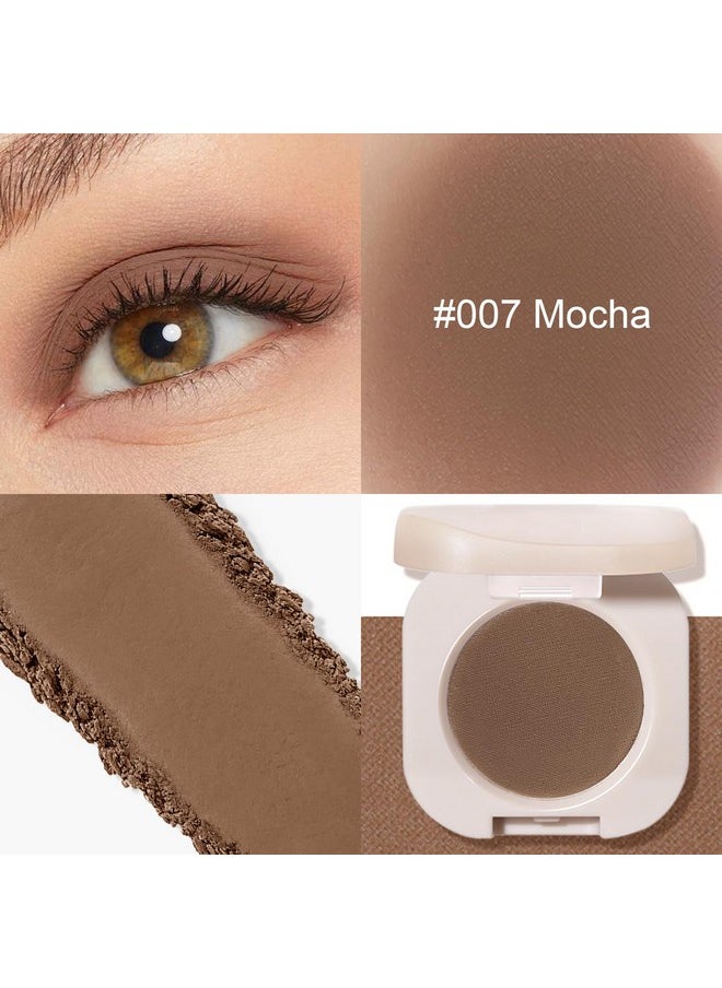 Single Matte Eyeshadow, Cool Brown Coffee Eyeshadow, Ultra-Fine Lightweight, High Pigment, Long Lasting, Multiuse Blendable Eyeshadow And Brow Makeup, Korean Eyes Makeup, Mocha