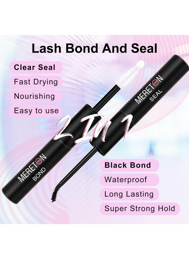 Lash Bond And Seal, Lash Cluster Glue For Diy Eyelash Extensions,Individual Lash Glue For Cluster Eyelash, Strong Hold, Eye Lash Glue For Personal Makeup Use (Black01 Bottle)