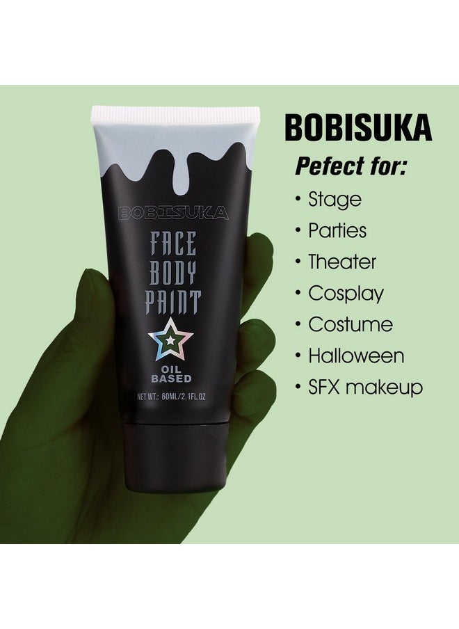 Green Face Paint, Blendable Cream Body Paint, Eye Black For Sports Baseball Softball Football, Face Painting Kit For Zombie, Monster, Camo, Witch Halloween Cosplay, Costume, Parties