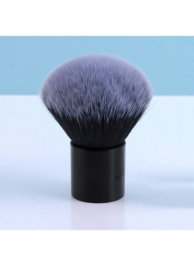 Large Mineral Powder Brush Foundation Brush Contour Brush Blush Brush Bronzer Brush Face Blender Buffing Blending Kabuki Makeup Brushes Thick And Dense Full Coverage (Round Top, Black)