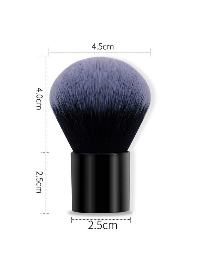 Large Mineral Powder Brush Foundation Brush Contour Brush Blush Brush Bronzer Brush Face Blender Buffing Blending Kabuki Makeup Brushes Thick And Dense Full Coverage (Round Top, Black)