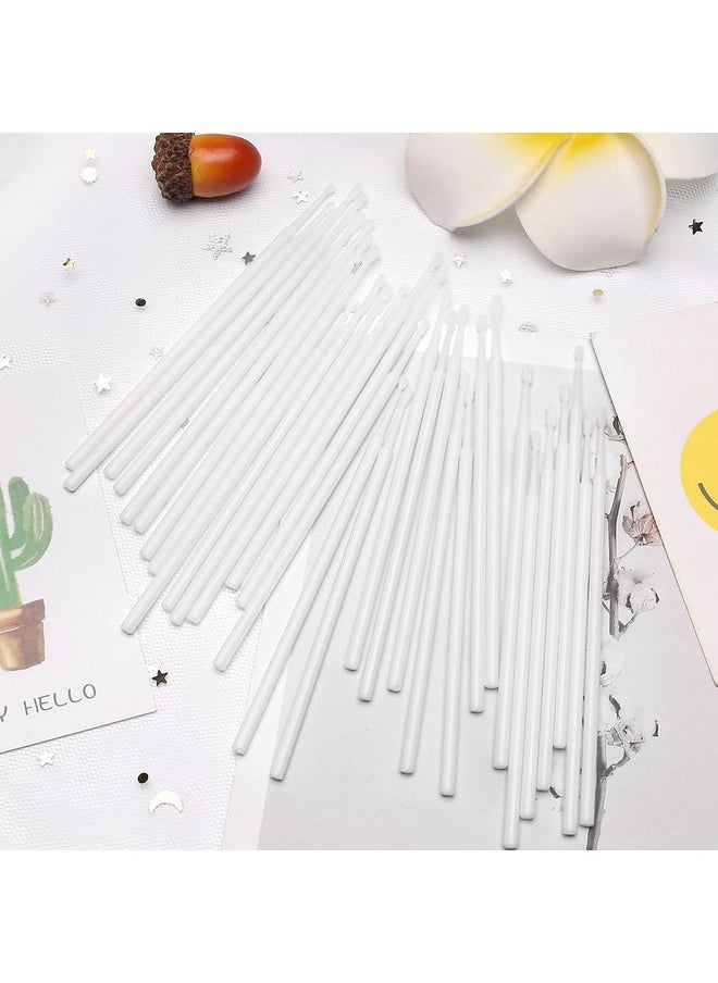 600 Pcs Disposable Micro Applicators Brush Eyelash Extension Individual Applicators Mascara Brush For Make Up And Clean And Compatible And Personal Care (White)