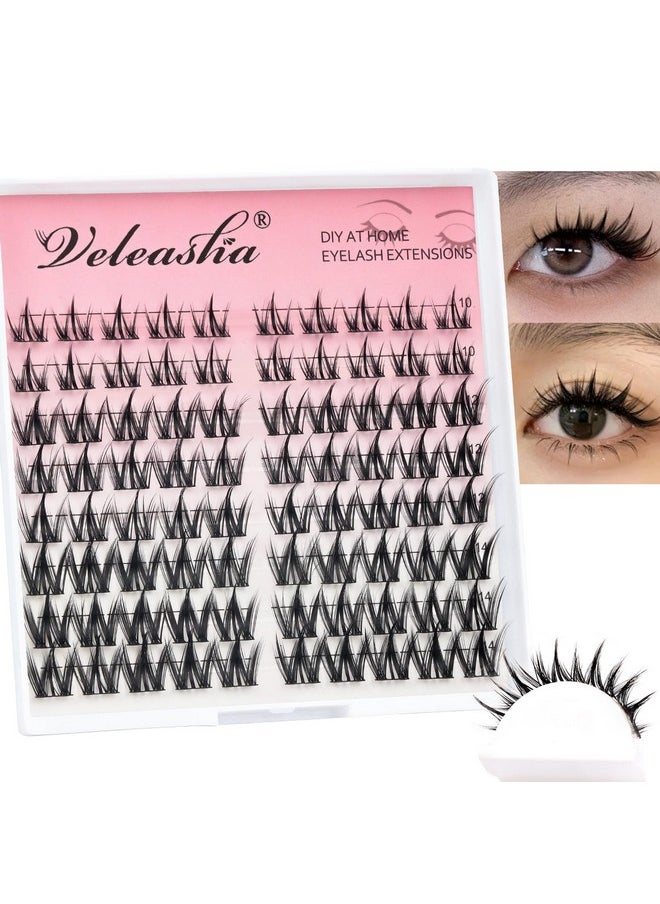 Manga Lash Clusters 80Pcs Anime Eyelash Clusters C Curl Spiky Cluster Lashes Natural Lashes Cluster Eyelash Extensions Diy At Home Pestañas Postizas(Begonia C-10-14Mix)