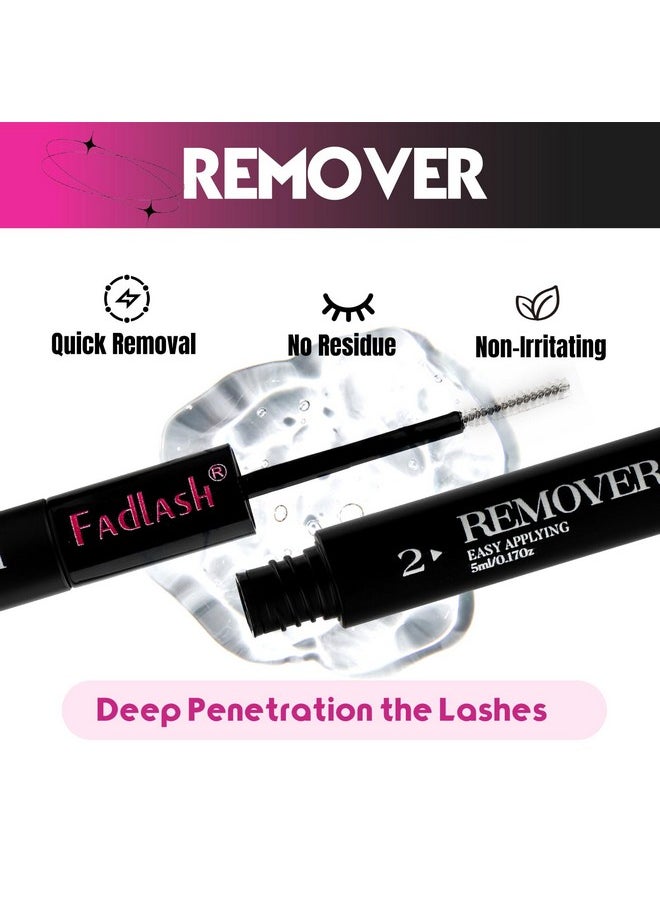 Lash Bond And Remover, 2 In 1 Cluster Lash Glue And Lash Remover For Cluster Individual Lashes Soothing Non-Irritating Lash Adhesive Super Strong Hold 48 Hours Lash Glue Remover