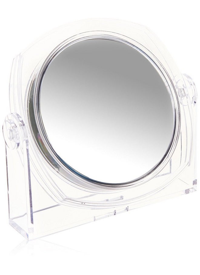 Clear Vanity Mirror, 1X/10X M821 Mirror Clear Acrylic 6.5 Inch (Pack Of 1)
