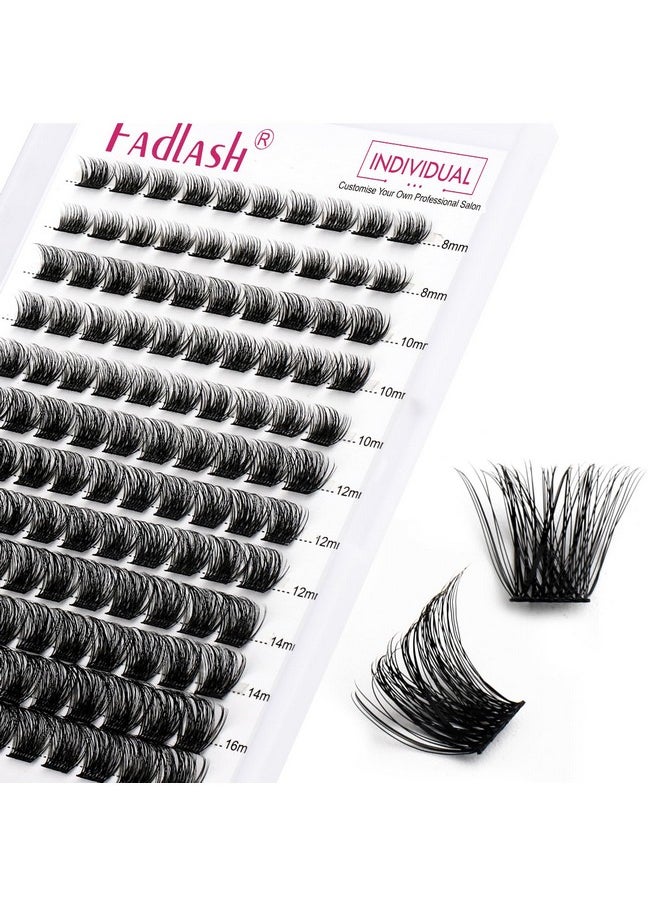 Lash Clusters Diy Eyelash Extensions 96 Clusters Lashes D Curl 0.07 Natural Individual Lash Extensions Mixed Tray False Eyelashes Soft & Strong Thin Band Diy At Home (F32-0.07D, 8-16Mm)