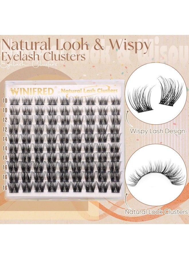 Wispy Lash Clusters Natural Look Individual Lashes C Curl Cluster Eyelash Extensions 10-16Mm Diy Eyelash Clusters Natural Lash Extension Waterproof Lashes Clusters