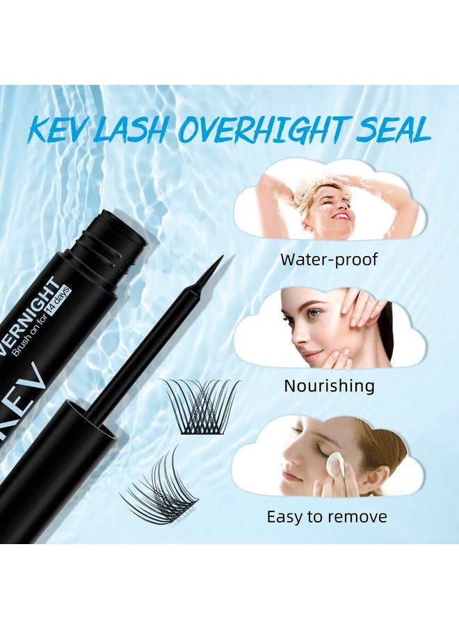 Lash Overnighter Lash Clusters Sealer Cluster Lashes Diy Lash Extension Overnight Sealer Extend Lash Wear Up To 14 Days Lash Sealer Long Lasting Easy To Remove 5Ml Black