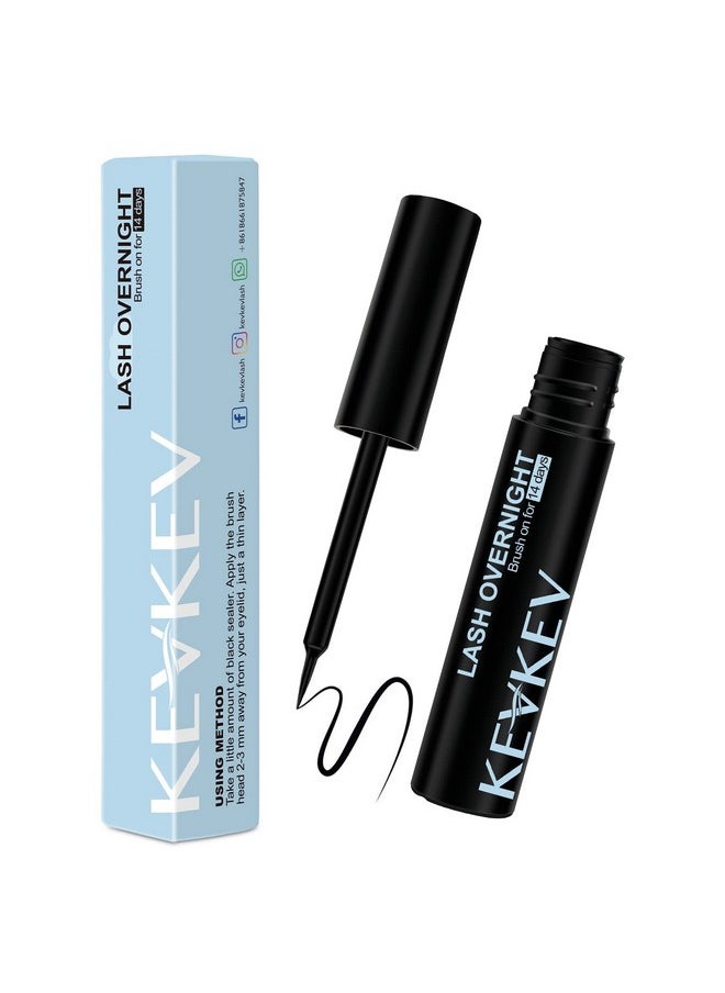 Lash Overnighter Lash Clusters Sealer Cluster Lashes Diy Lash Extension Overnight Sealer Extend Lash Wear Up To 14 Days Lash Sealer Long Lasting Easy To Remove 5Ml Black