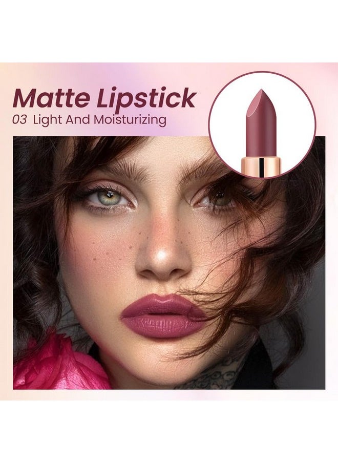 Nude Lipstick Matte Sets,Light To Dark Velvet Lipstick For Women Long Lasting Waterproof 24 Hours Lip Stick Lip Stain Makeup Gift Sets,Labiales Mate 24 Horas Originales