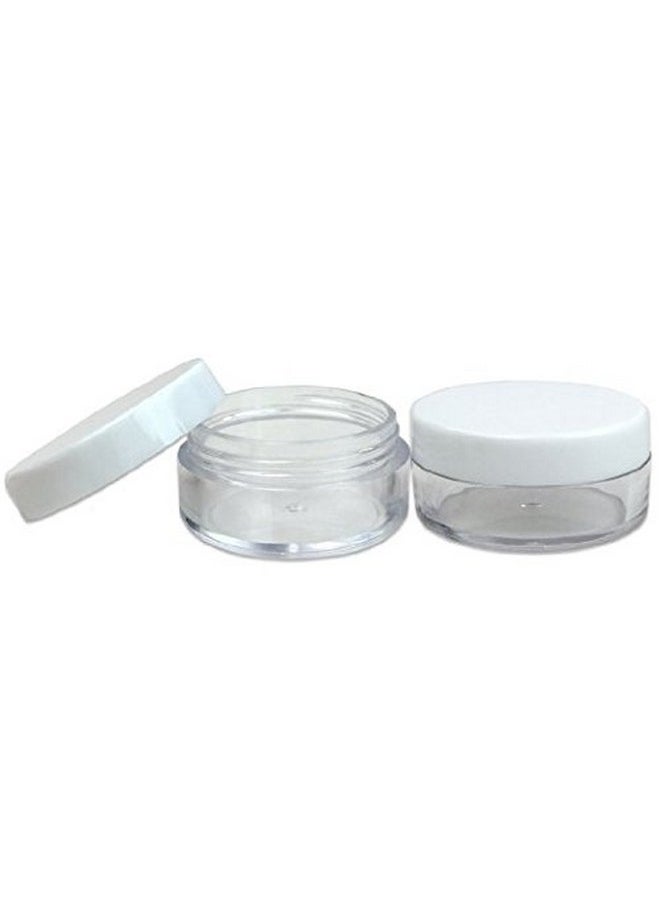 (Quantity: 20 Pieces) Beauticom 10G/10Ml Round Clear Jars With White Lids For Small Jewelry, Holding/Mixing Paints, Art Accessories And Other Craft Supplies - Bpa Free