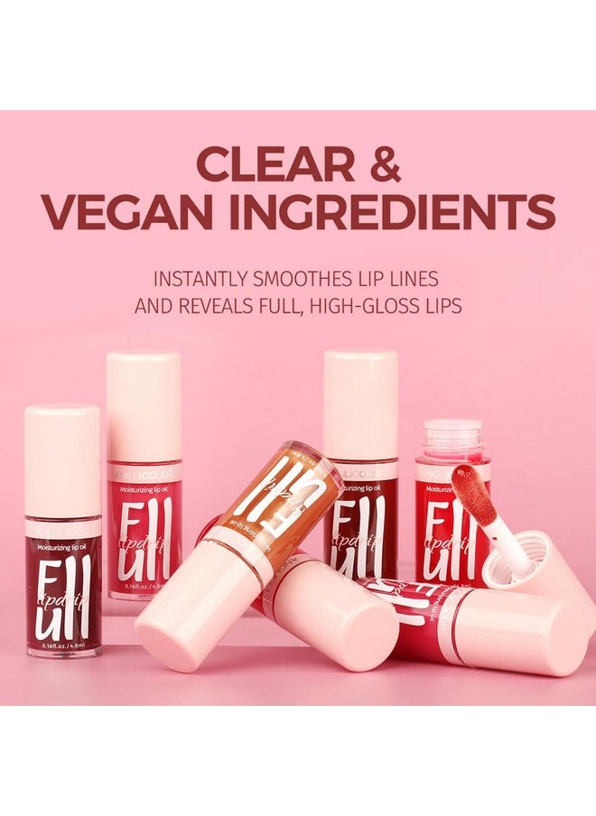 Moisturizing Lip Oil, No-Sticky Tinted Lip Gloss For Dry Lips Lip Balm Lip Care, Shiny And Vegan Tinted Lip Gloss 0.16Oz - O5 Athena