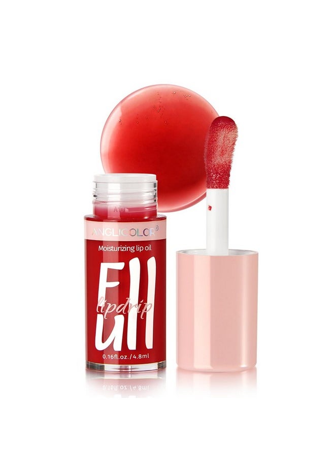 Moisturizing Lip Oil, No-Sticky Tinted Lip Gloss For Dry Lips Lip Balm Lip Care, Shiny And Vegan Tinted Lip Gloss 0.16Oz - O5 Athena