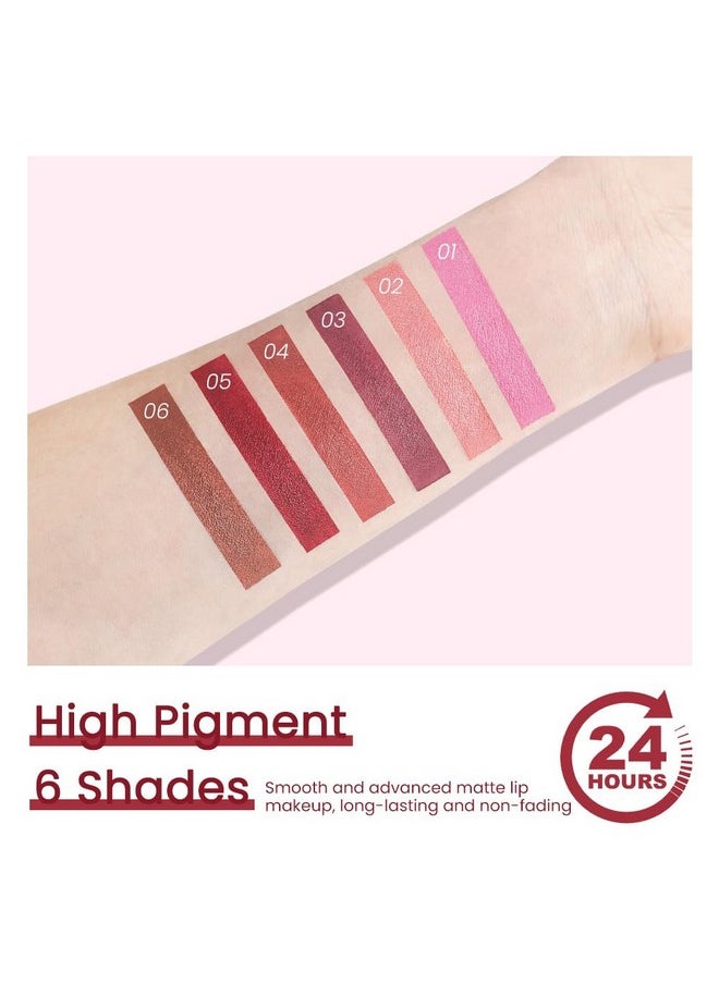 Nude Lipstick Matte Sets,Light To Dark Velvet Lipstick For Women Long Lasting Waterproof 24 Hours Lip Stick Lip Stain Makeup Gift Sets,Labiales Mate 24 Horas Originales