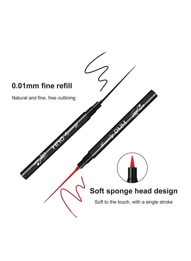 12 Colors Matte Liquid Eyeliner Colorful Set, Matte Liquid Colorful Eye-Liner Pen Neon Colored Eyeliner Eye Makeup, Long Lasting Water-Proof Smudge-Proof Smooth Liquid Eyeliner Pen -#A
