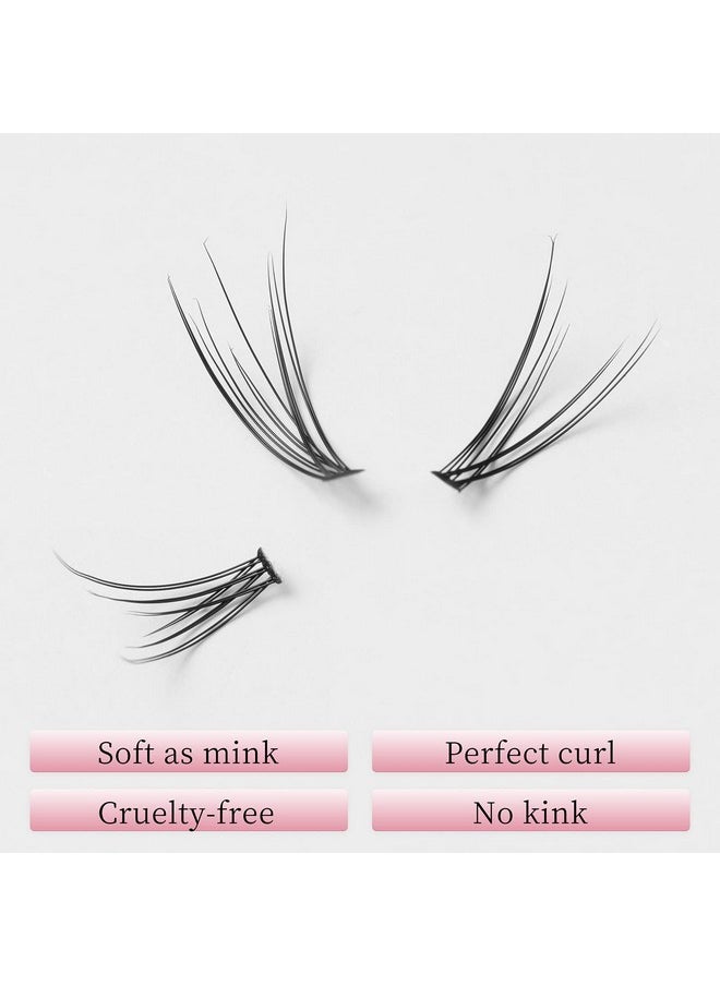 Individual Lashes Natural Cluster Lashes 12 Roots C Curl 0.1Mm Thickness 8-14Mm Mix Faux Mink Diy Individual Eyelashes 160 Pcs (Cluster-27)