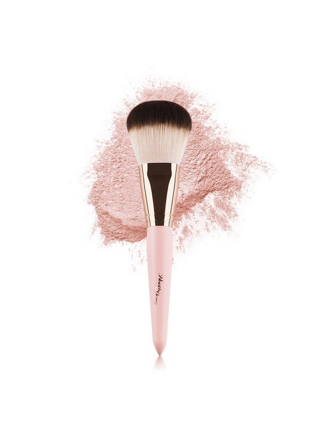 Kabuki Large Bronzer Brush Loose Powder Foundation Make Up Brush For Blending Blush Makeup (Pink)