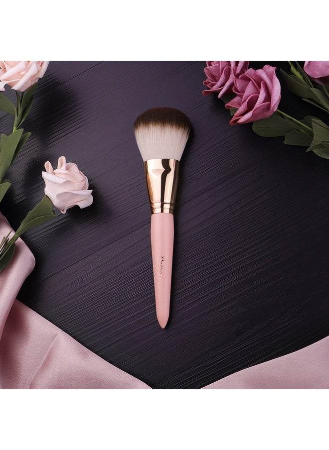 Kabuki Large Bronzer Brush Loose Powder Foundation Make Up Brush For Blending Blush Makeup (Pink)