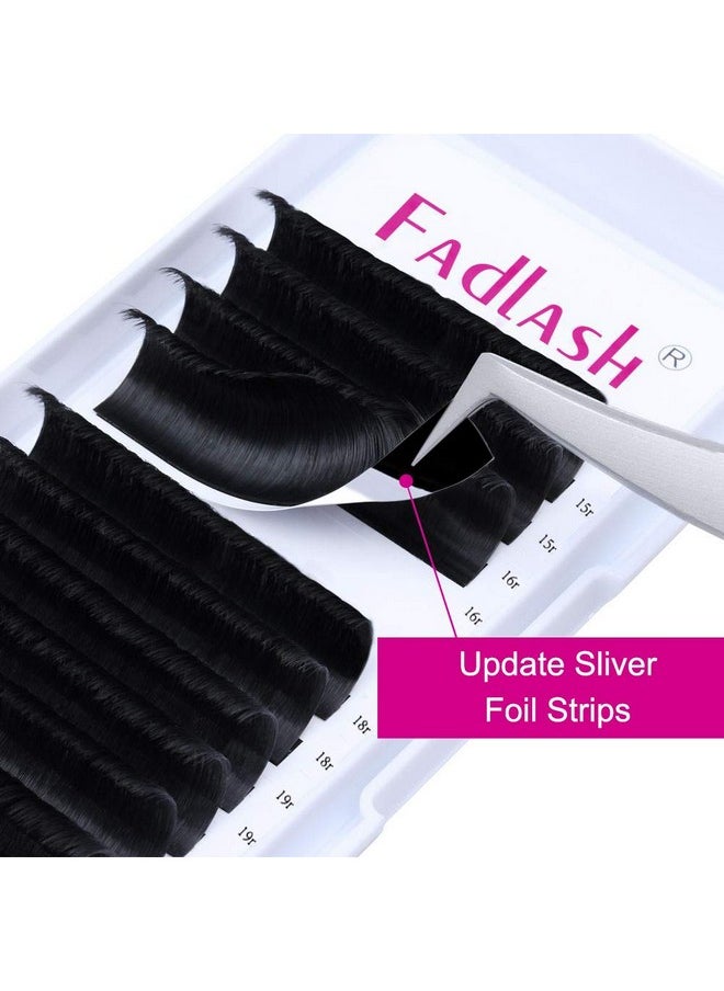 Eyelash Extensions Lashes D Curl Lash Extensions Mixed Tray 15-20Mm 0.07 Soft Easy Fan Volume Lashes Supplies (0.07-D, 15~20Mm Mix)