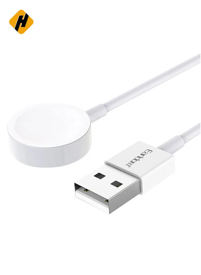 ET-WC21 Wireless Charging Cable for Apple Watch - 1.0m, 5V/0.35A, Sleek White Design