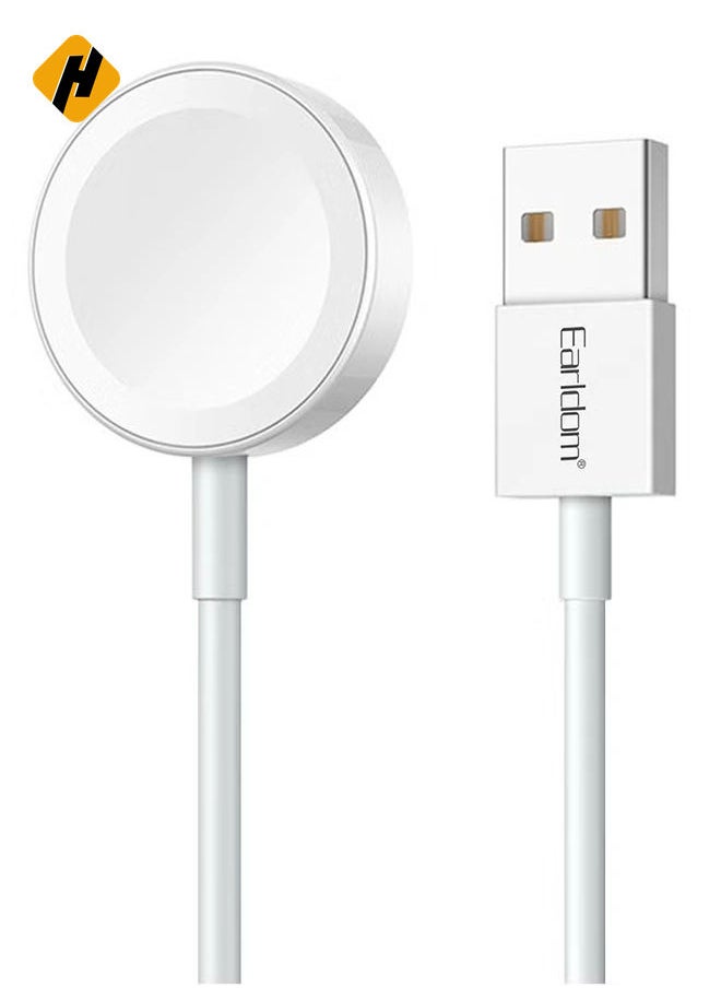 ET-WC21 Wireless Charging Cable for Apple Watch - 1.0m, 5V/0.35A, Sleek White Design