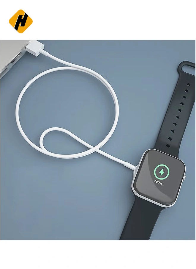 ET-WC21 Wireless Charging Cable for Apple Watch - 1.0m, 5V/0.35A, Sleek White Design