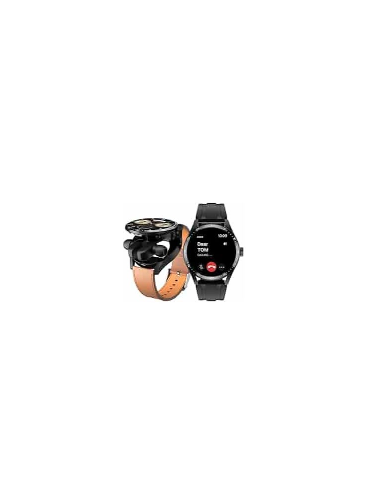 Haino Teko Germany RW37  Round Big Screen AMOLED Display Smart Watch with Bluetooth Earbuds and two Pair Bands for Women and Men