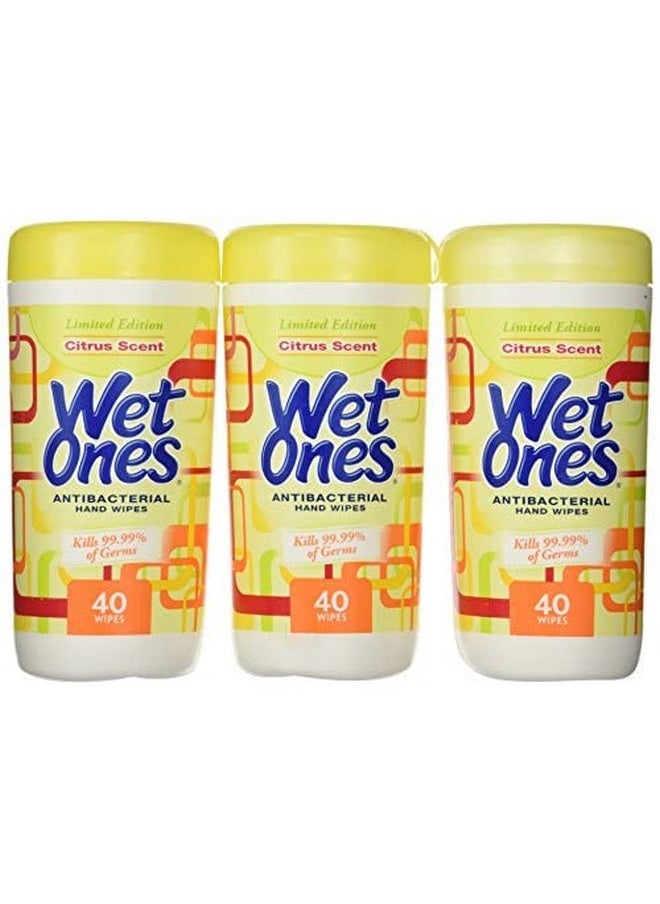 Antibacterial Hands Wipes, Citrus 40 Each (Value Pack Of 3)