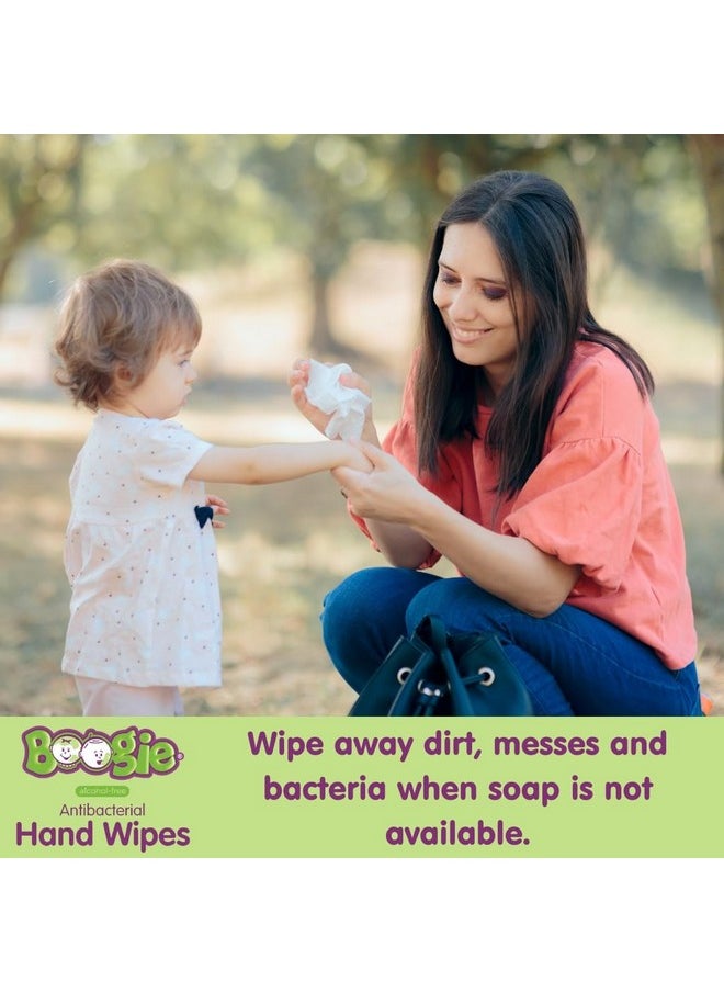 Cterial Hand Wipes By Boogie, Alcohol Free, Hypoallergenic And Moisturizing Aloe, Hand Wipes For Kids And Adults, Single Packs, 30 Wipes (Pack Of 1)