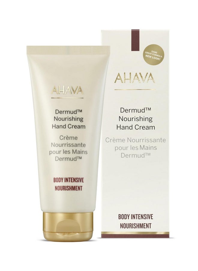 Dermud Nourishing Hand Cream - Intensely Hydrates, Soothes, Relieves Dry & Sensitive Hands, Enriched By Dermud Mud Complex, Osmoter, Aloe Vera Leaf, Jojoba Seed Oil, Zinc & Allantoin, 3.4 Fl.Oz