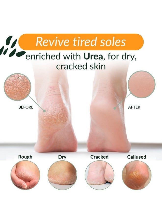 Foot Cream For Dry Cracked Heels And Feet - Foot Lotion For Dry Cracked Feet, Non-Greasy Foot Moisturizer Urea Cream W/Softening Shea Cocoa Butter, Citrus Foot Care For Women & Men