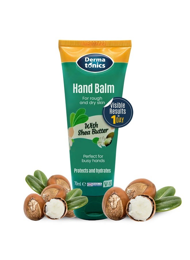 Natural Hand Care Balm | Shea Butter And Urea Formula For Rough, Dry Skin And Cracking | Expert Formulated And Paraben-Free | Moisturizing Cream For Soft And Nourished Hands | 2.37 Fl Oz