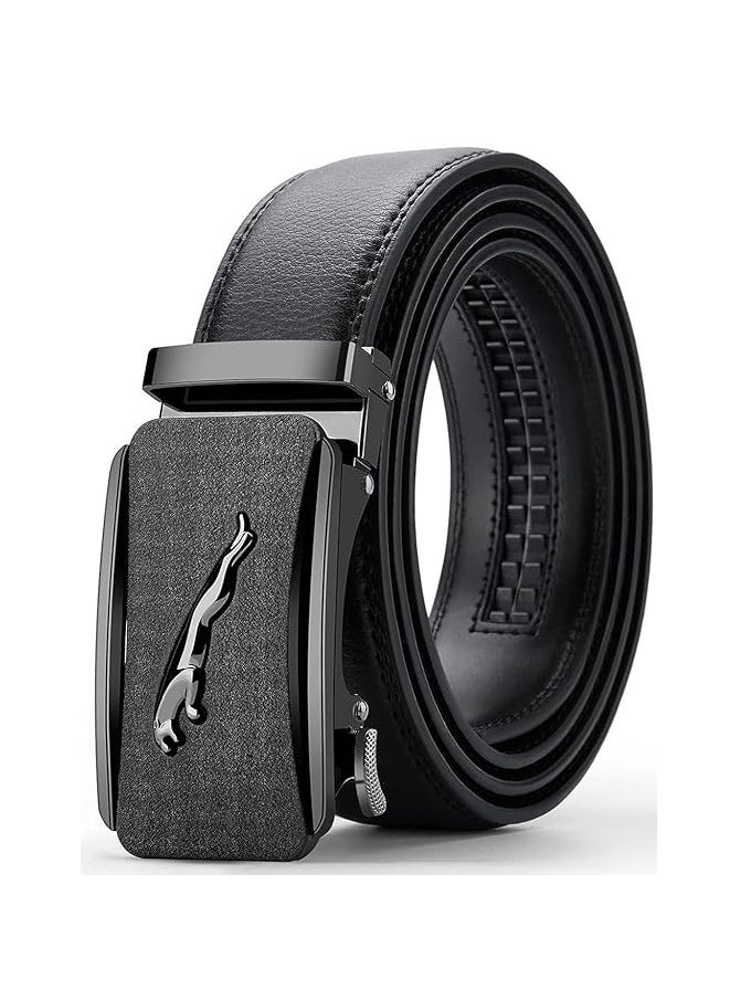 Genuine Leather Belt for Men with Easier Adjustable Autolock Buckle Micro Adjustable Belt Fit Everywhere  Formal and Casual  Elegant Gift Box