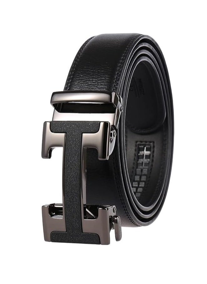 Genuine Leather Belt for Men with Easier Adjustable  Autolock Buckle Micro Adjustable Belt Fit Everywhere  Formal and Casual  Elegant Gift Box