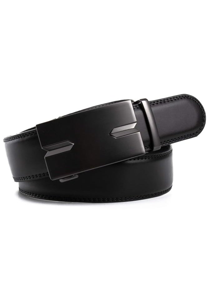 Genuine Leather Belt for Men with Easier Adjustable Autolock Buckle Micro Adjustable Belt Fit Everywhere  Formal and Casual  Elegant Gift Box