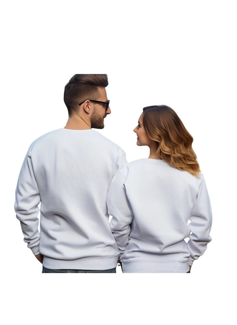 Valentine's Day Matching Couple Sweatshirts–Comfortable Round Neck Long Sleeve Cotton Sweatshirts–Romantic Couple Outfits