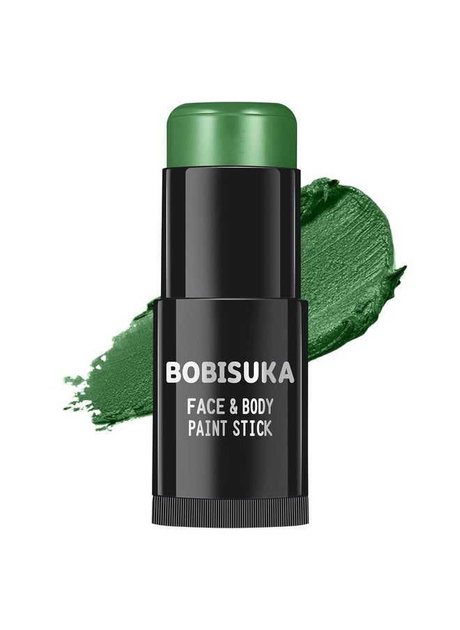 Green Face Paint Stick, Waterproof Dark Green Eye Black Body Paint Sticks For Sports, Painting Kit For Halloween Makeup Zombie Witch Camo Hulk Cosplay Special Effects Sfx Costume