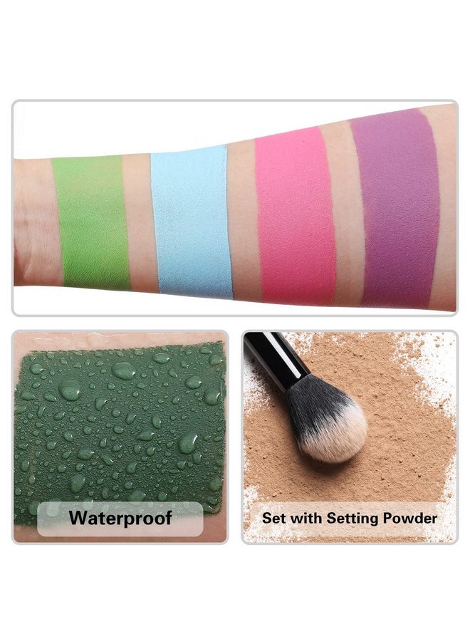 Green Face Paint Stick, Waterproof Dark Green Eye Black Body Paint Sticks For Sports, Painting Kit For Halloween Makeup Zombie Witch Camo Hulk Cosplay Special Effects Sfx Costume