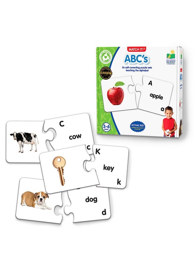 : Match It! - Abcs - Abc Puzzle, Alphabet Puzzles For 2 Year Olds, Alphabet Puzzles For Kids Ages 3-5, Pre Kindergarten Learning Materials, Award Winning Educational Toys