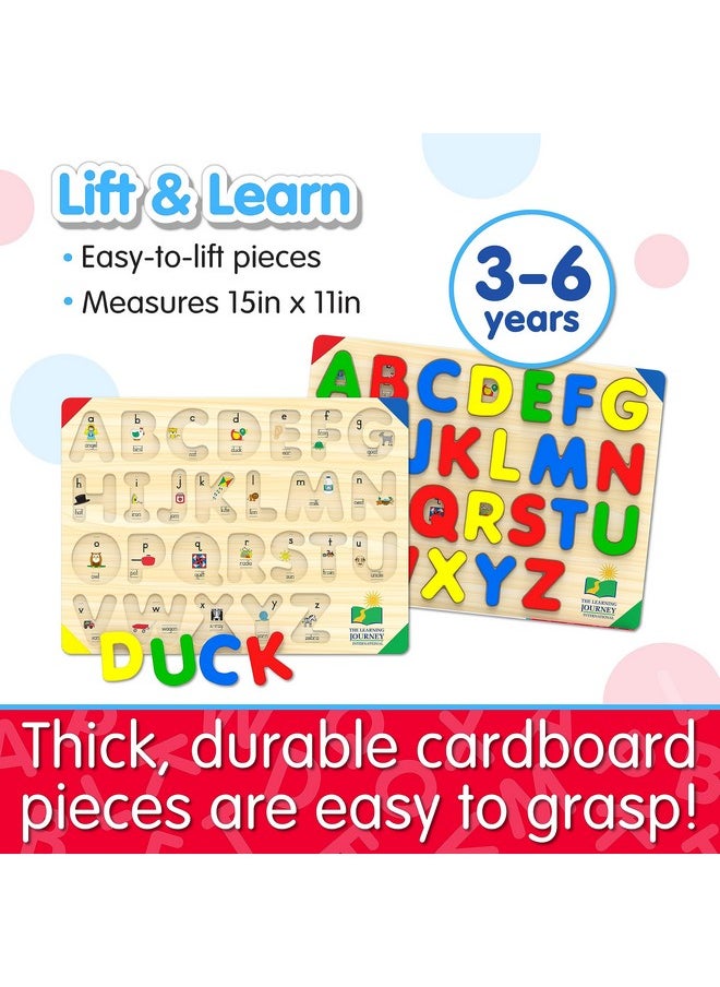 : Lift & Learn Abc Puzzle - Alphabet Puzzles For Toddlers - Preschool Games & Activities For Children Ages 3-6 Years (26 Pieces)