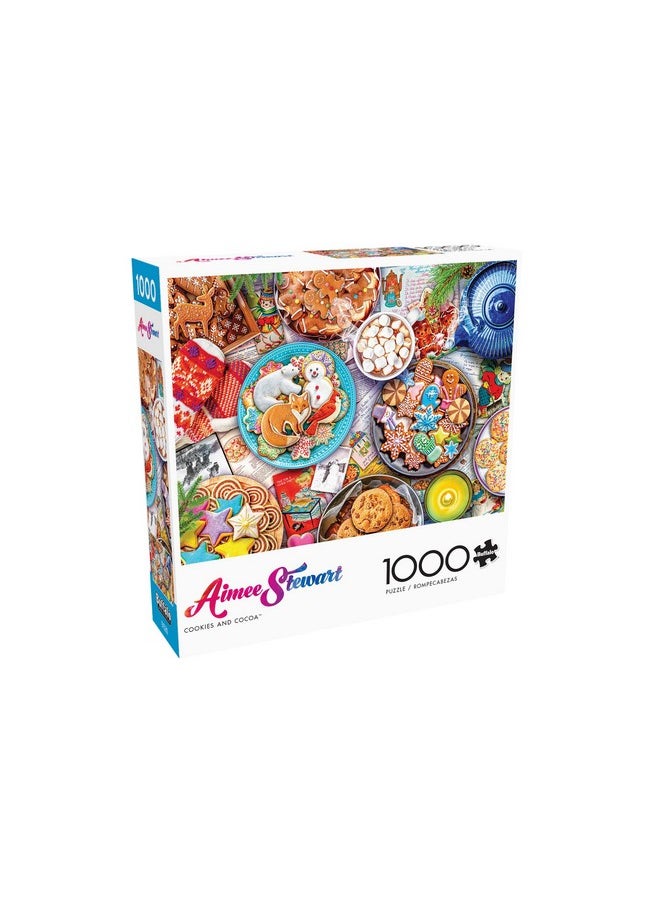 - Aimee Stewart - Cookies And Cocoa - 1000 Piece Jigsaw Puzzle For Adults Challenging Puzzle Perfect For Game Nights - 1000 Piece Finished Size Is 26.75 X 19.75, Large