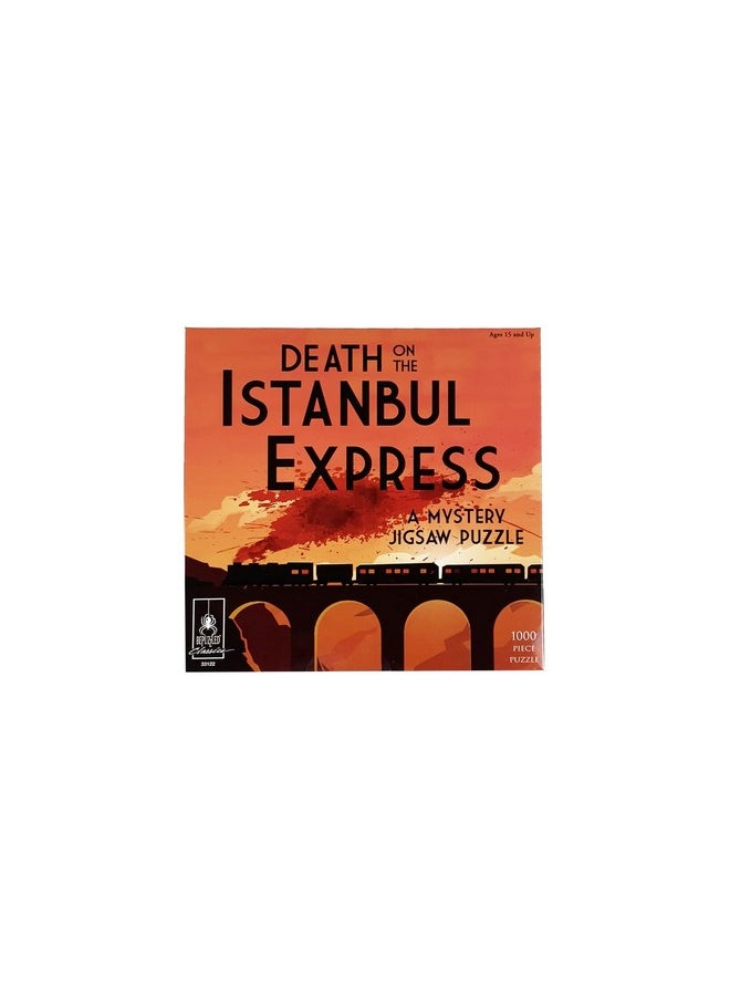 Murder Mystery Party | Classic Mystery Jigsaw Puzzle, Death On The Istanbul Express, 1,000 Piece Jigsaw Puzzle, Orange