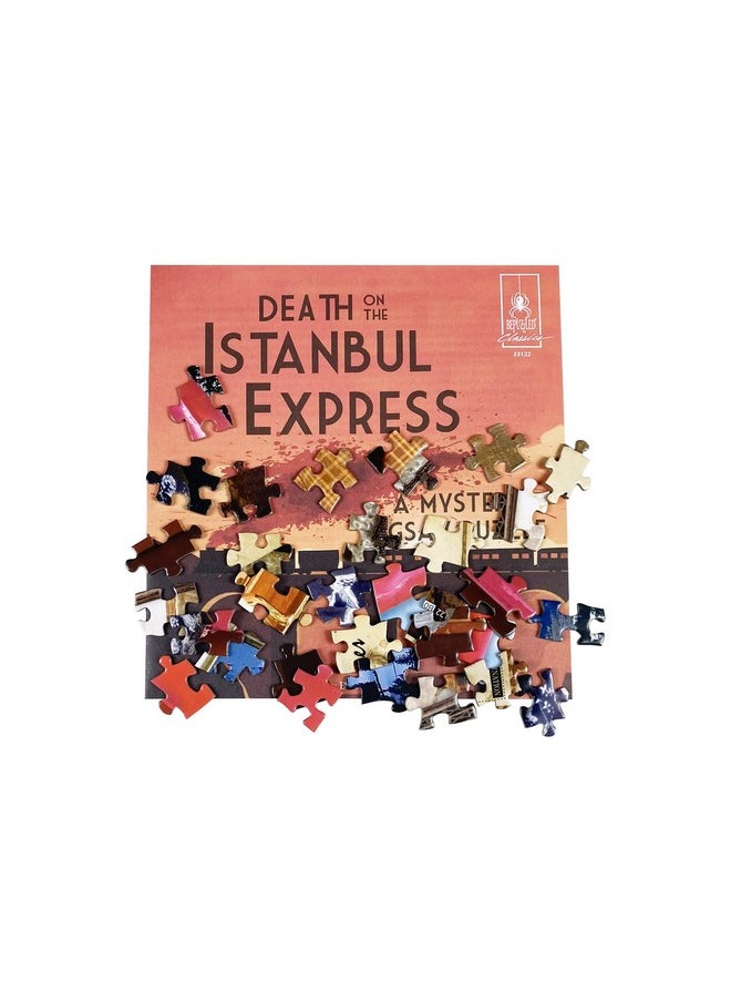 Murder Mystery Party | Classic Mystery Jigsaw Puzzle, Death On The Istanbul Express, 1,000 Piece Jigsaw Puzzle, Orange