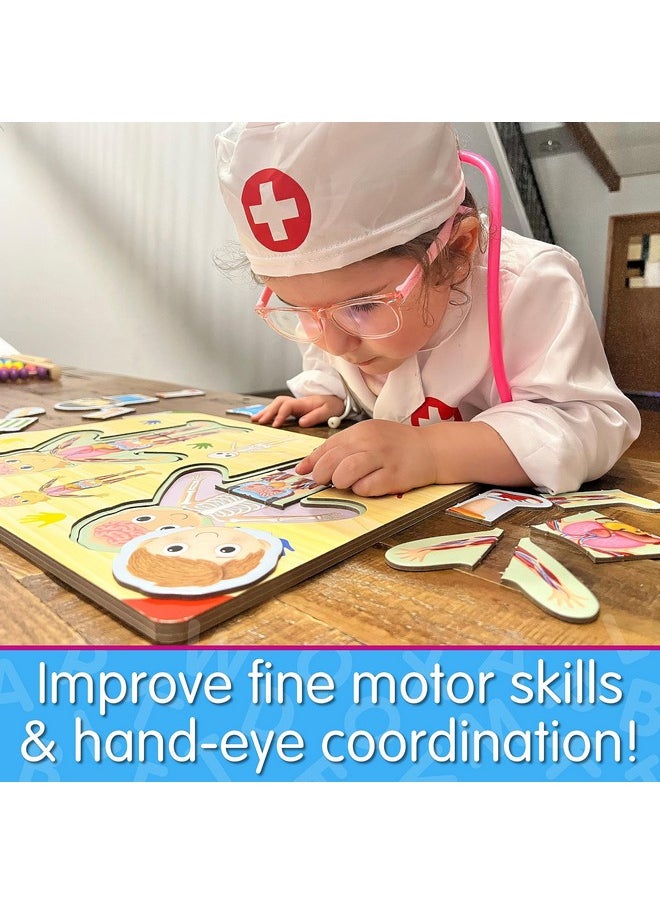 : Lift & Learn Inside Of Me - Human Body Layered 28 Piece Jigsaw Puzzles- Montessori School - Learning Educational Toy For Baby - Kids Ages 3 And Up Non-Toxic & Bpa Free