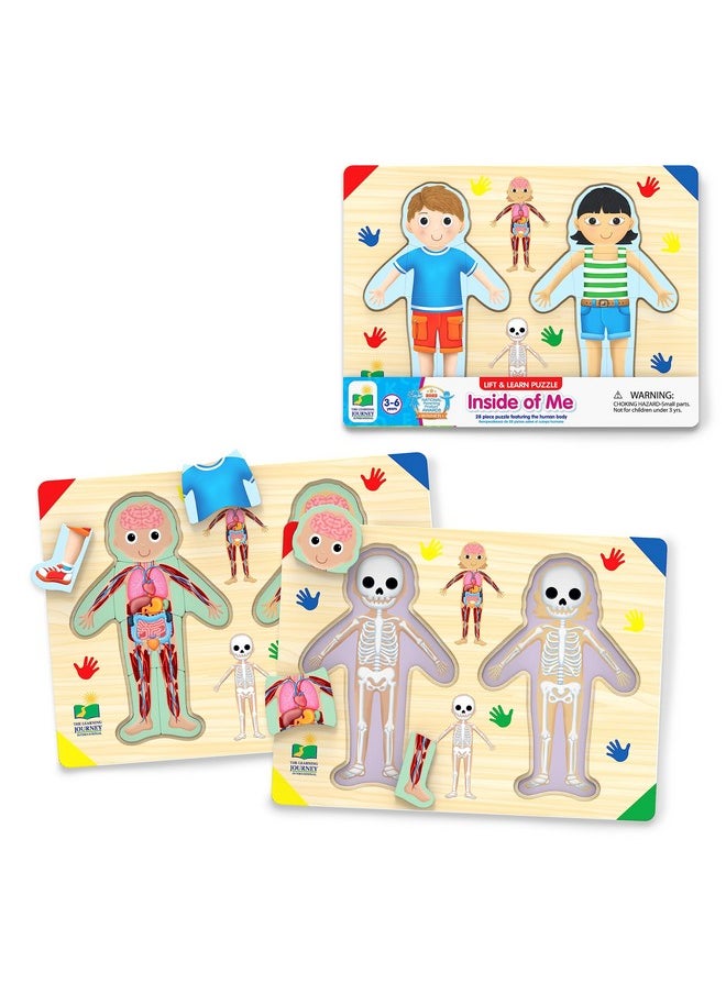 : Lift & Learn Inside Of Me - Human Body Layered 28 Piece Jigsaw Puzzles- Montessori School - Learning Educational Toy For Baby - Kids Ages 3 And Up Non-Toxic & Bpa Free