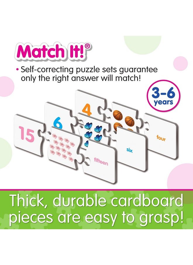 : Match It! - Numbers - Self-Correcting Number & Counting Puzzles, Multicolor (116432)