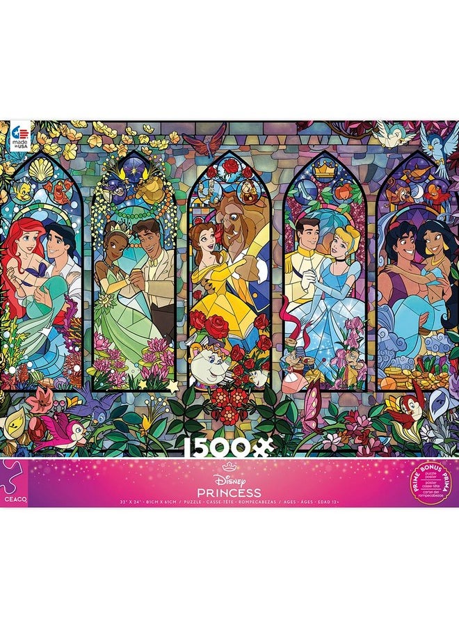 - Disney - Princess Castle Royal Windows - 1500 Piece Jigsaw Puzzle