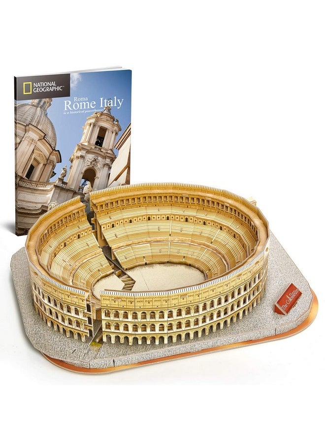 3D Puzzle For Adults Kids Rome Colosseum Jigsaw Italy Architecture Model Kits Diy Toys With Booklet Xmas Gift For Boys Girls Age 8+, 131 Pieces