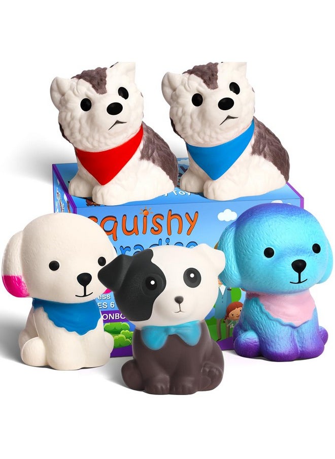 Uishy Toy Squishies Dog - Pokonboy 5 Pack Kawaii Cream Scented Squishies Party Supplies Toys Stress Reliever Toys For Boys And Girls